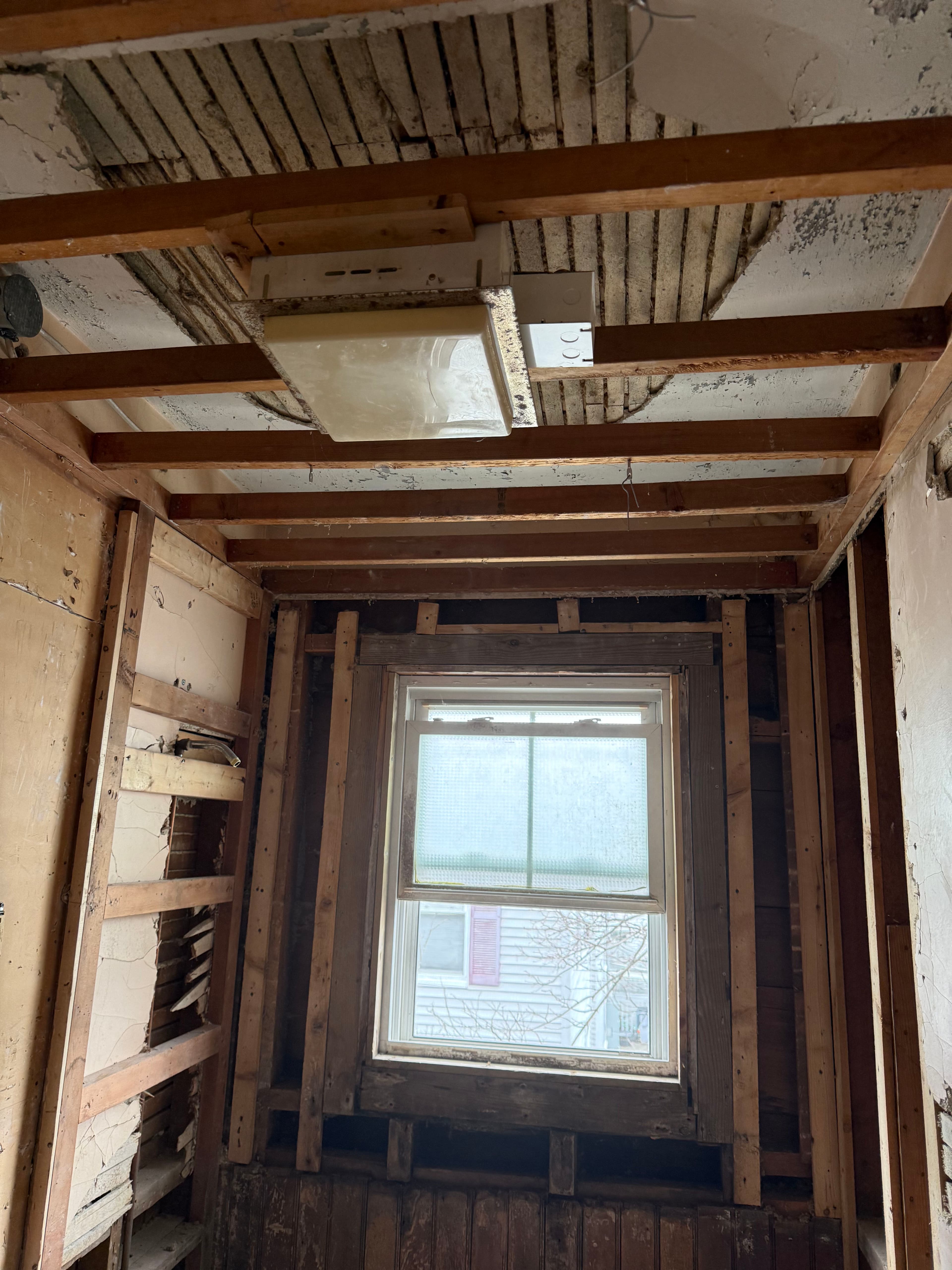 Project Small Bathroom Stripped Down to the Studs and Starting Fresh image