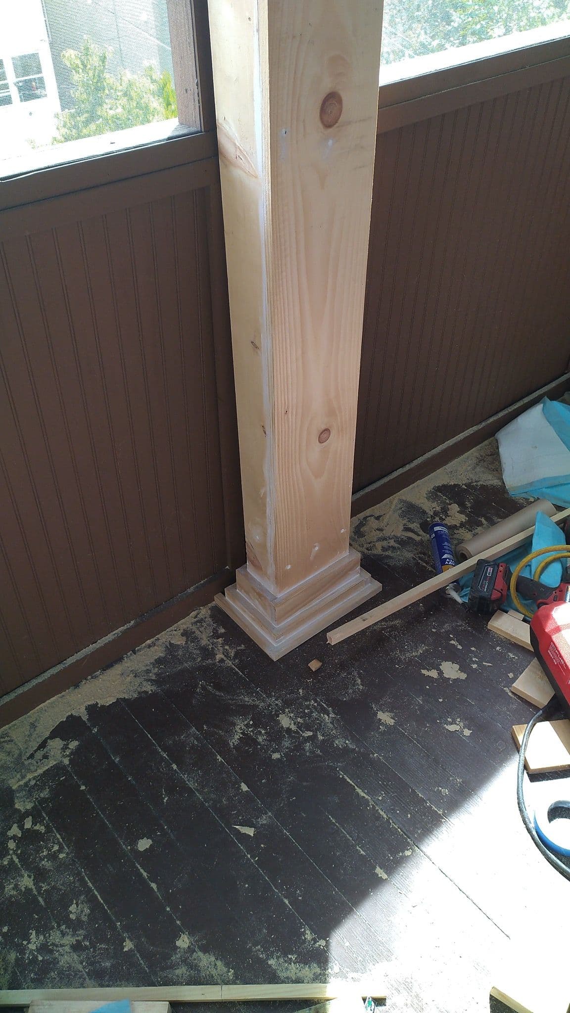 Handmade Decorative Post Support Installation image